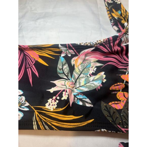 No Boundaries Bikini Top Juniors Medium Swim Top Black Multicolor (qq) - Picture 3 of 4